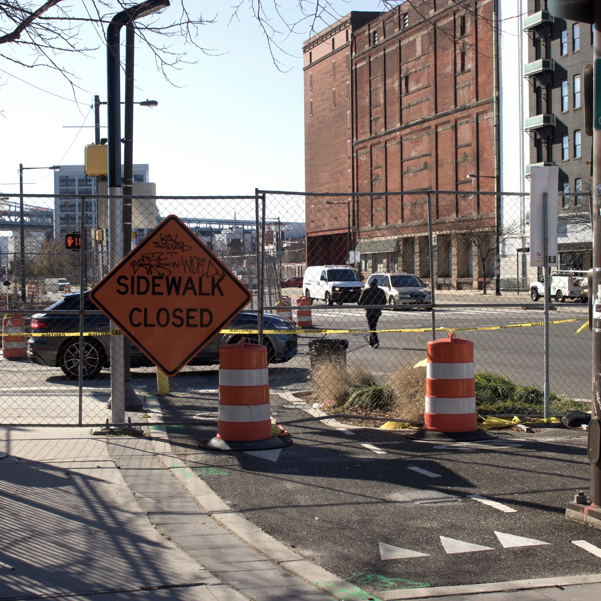 Blocked Sidewalk in North Philadelphia