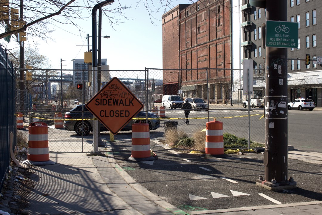 Blocked Sidewalk in North Philadelphia