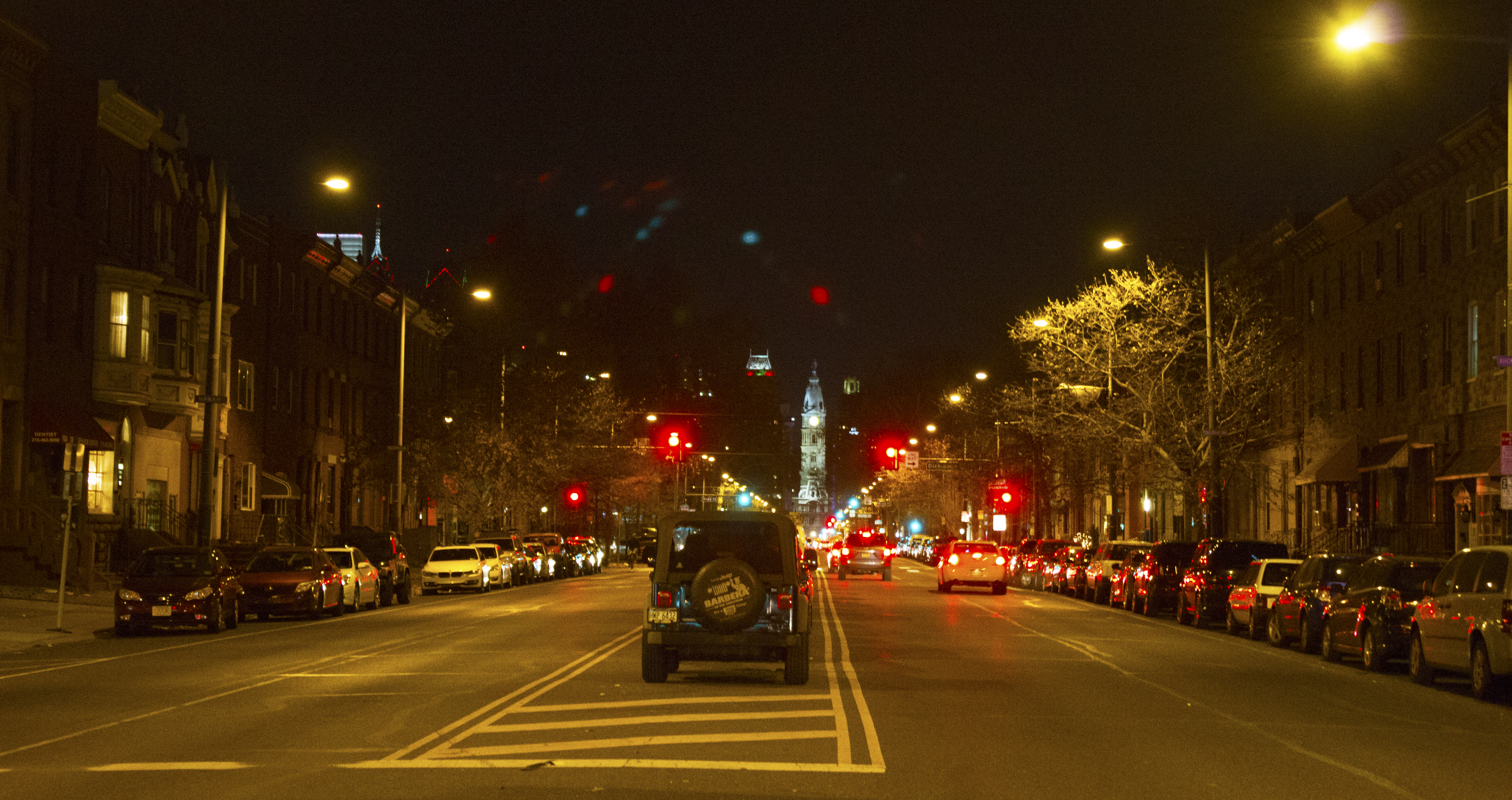 Illegal median parking on South Broad Street
