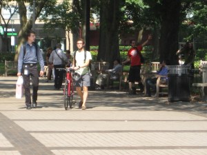 Walking in Rittenhouse Square
