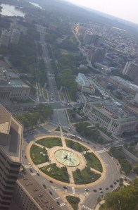 Logan Circle and Parkway from above
